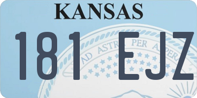 KS license plate 181EJZ