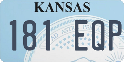 KS license plate 181EQP