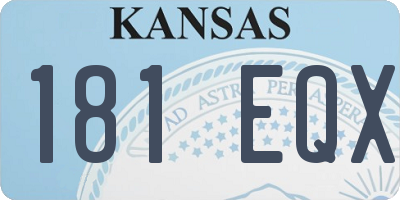 KS license plate 181EQX