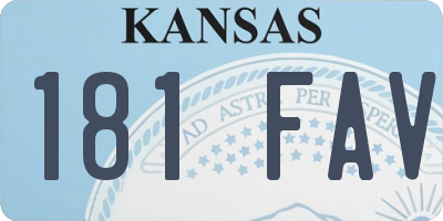 KS license plate 181FAV
