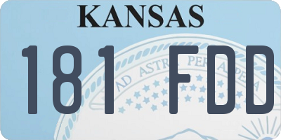 KS license plate 181FDD