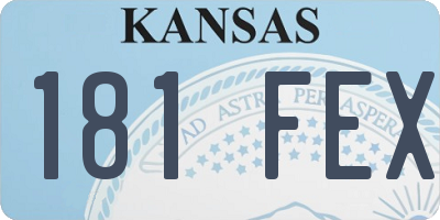 KS license plate 181FEX