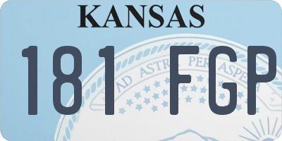 KS license plate 181FGP