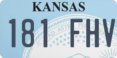 KS license plate 181FHV