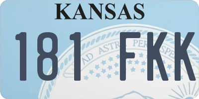 KS license plate 181FKK