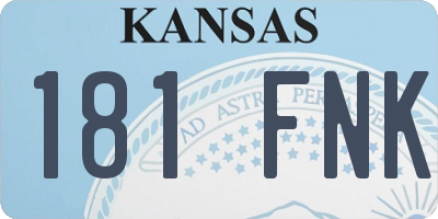 KS license plate 181FNK