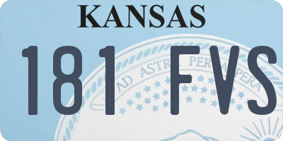 KS license plate 181FVS