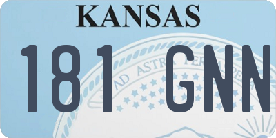 KS license plate 181GNN