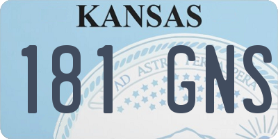 KS license plate 181GNS