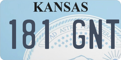 KS license plate 181GNT