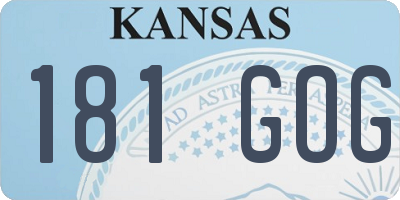KS license plate 181GOG