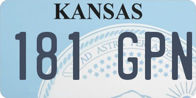KS license plate 181GPN