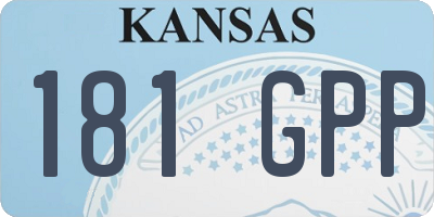 KS license plate 181GPP