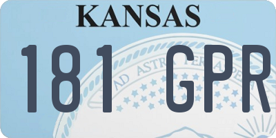 KS license plate 181GPR
