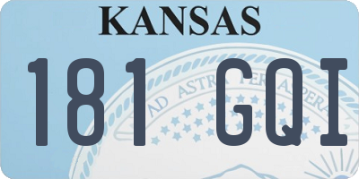 KS license plate 181GQI