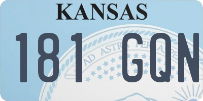KS license plate 181GQN