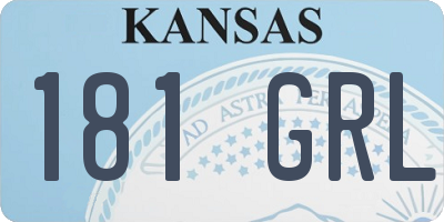 KS license plate 181GRL