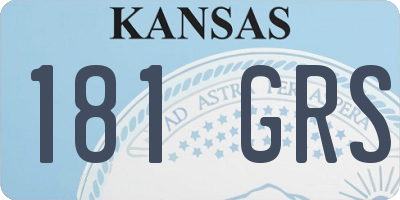 KS license plate 181GRS