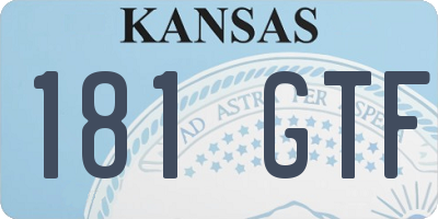 KS license plate 181GTF