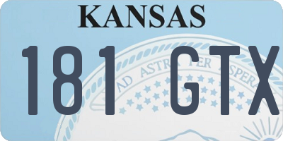 KS license plate 181GTX