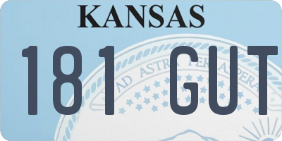 KS license plate 181GUT