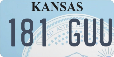 KS license plate 181GUU