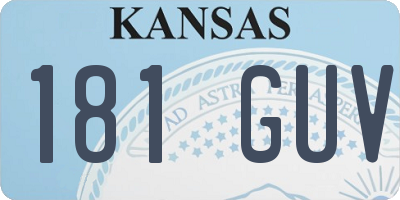 KS license plate 181GUV