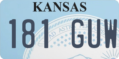 KS license plate 181GUW