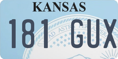 KS license plate 181GUX