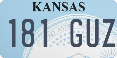 KS license plate 181GUZ