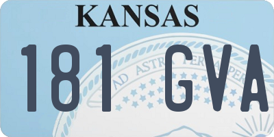 KS license plate 181GVA