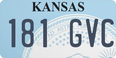 KS license plate 181GVC