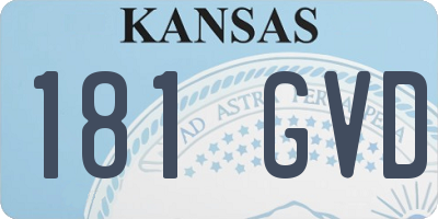 KS license plate 181GVD