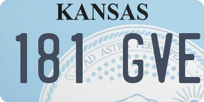 KS license plate 181GVE