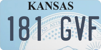 KS license plate 181GVF