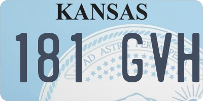 KS license plate 181GVH