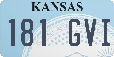 KS license plate 181GVI