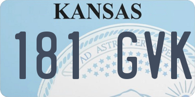 KS license plate 181GVK