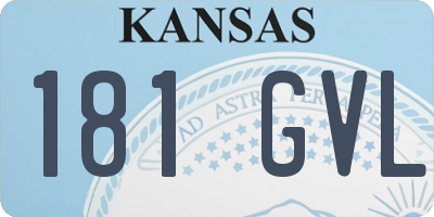 KS license plate 181GVL