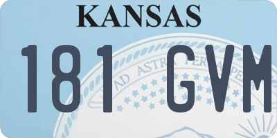 KS license plate 181GVM