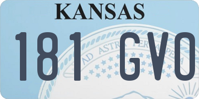 KS license plate 181GVO