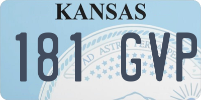 KS license plate 181GVP