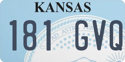 KS license plate 181GVQ