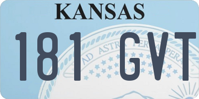 KS license plate 181GVT