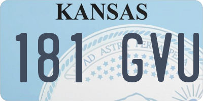 KS license plate 181GVU
