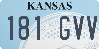 KS license plate 181GVV