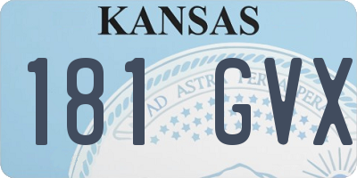 KS license plate 181GVX