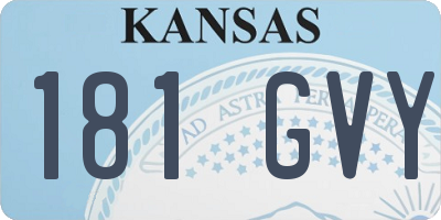 KS license plate 181GVY