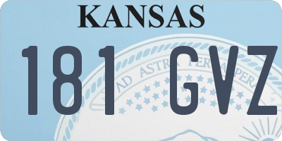 KS license plate 181GVZ