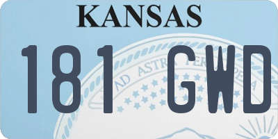 KS license plate 181GWD